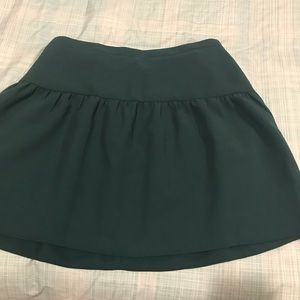 J.crew Dark Green Lined Skirt